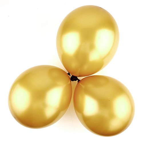 Metallic Shiny Peal Finish Balloons - Pack of 25 (Gold) - Image 2 thumbnail
