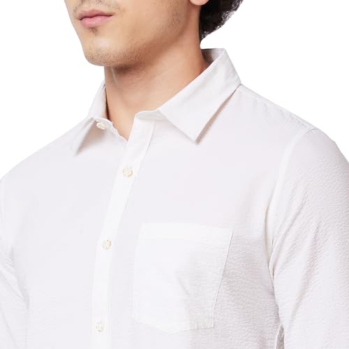 Image of Spykar Men's Regular Fit N /A Full Sleeve Solid Casual Shirts