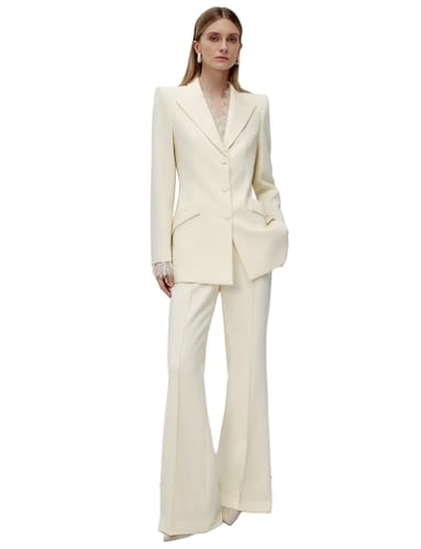 Costume d'affaires femme haut de gamme tailleur smoking chic en dentelle