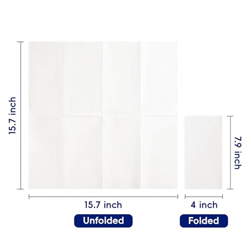 image for JOLLY CHEF 600 Pack Disposable Paper Napkins, Soft Bathroom Napkins fo