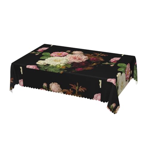 �e�[�u���N���X �����` �_�[�N�t���[�����u���b�N���[�Y �e�[�u���J�o�[ �k�� ���� �h�� �h�� ����h�~ �������ȒP ������� Table Cloth 137x183cm