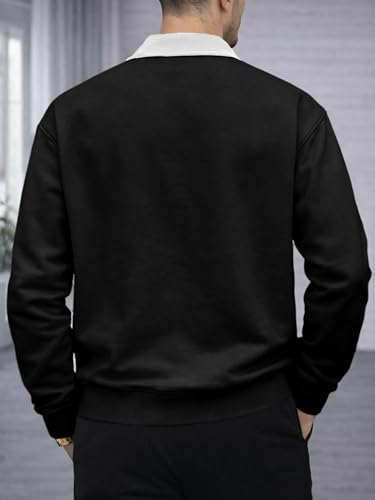 Image of Noble Monk Men's Round Neck Sweatshirt | Casual Long Sleeve Pullover | Regular Fit Winter Wear Top | Stylish Daily Outerwear