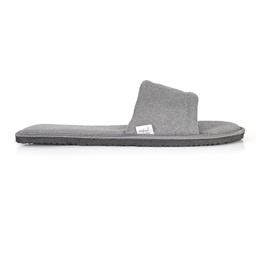 Image of Men Home Slippers Open Toe Slides Slip on Comfortable Sole Lightweight Anti Skid Indoor Bedroom Room Indoor House Cloth Soft Slippers for Men