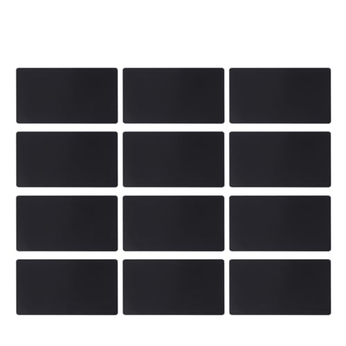 Tarjetas de visita metálicas de 0,2mm finas para grabado láser DIY negro