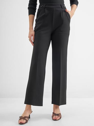 Image of Tokyo Talkies Wide Leg Relaxed fit Korean Pants |Ultra Soft|High Rise Pleated Trousers |Workwear|Formal All Day wear