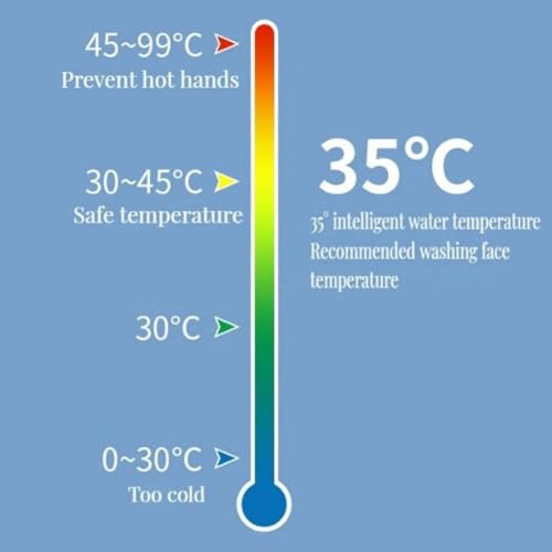 Grifo de agua caliente instantáneo blanco con sensor y control inteligente 5