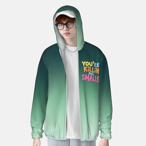 You're Killin Me Smalls Men's Sun Protection Shirts Women's Lightweight Hoodie Performance Long Sleeve SPF Uv Shirt,3