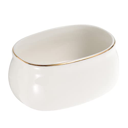 STOBAZA 4-inch Denier-shaped Sugar Cup Tea Coffee Sugar Canister Condiment Containers Mini Creamer Pitcher Fruit Container Sugar Storage Containers Small Coffee Milk Creamer Ceramics