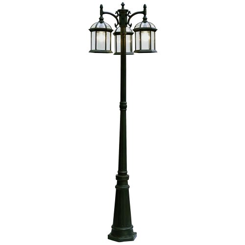 Trans Globe Lighting Tg4189 Bk Traditional Three Pole Outdoor-Post-Lights, Black #TOP27