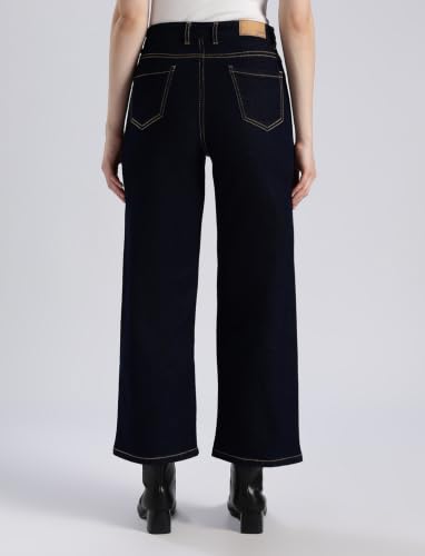 Image of INKD Women's Stretchable Flare Jeans | High-Rise | Full Length Wide Leg Jeans for Women | Comfort Fit