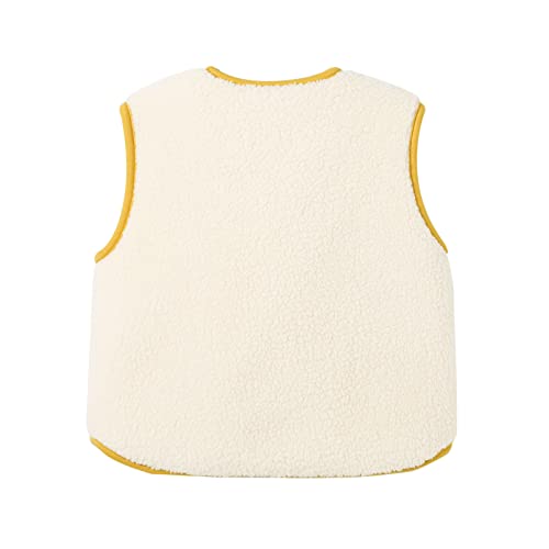 Pureborn Baby Boys Girls Vest Halloween Sherpa Fleece Spring Waistcoat For Infant Boy Girl Beige Pumpkin 12-24 Months #TOP6