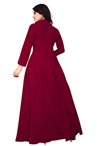 Image of DHRUVI TRENDZ Women's Cotton Regular Fit Kurta