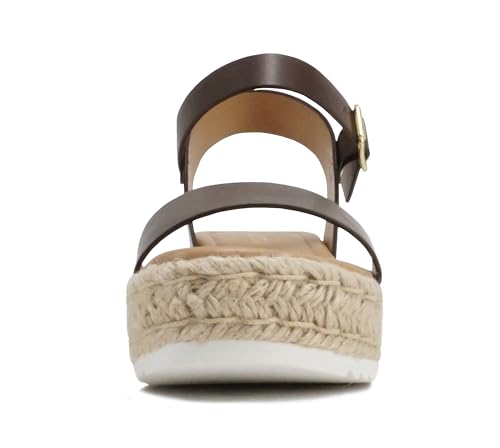 Image of Soda CLIP ~ Women Open Toe Ankle Strap Platform Espadrille Sandal