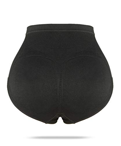 Futata Womens Seamless Butt Lifter Panties Padded Underwear Tummy Control Shapewear Hip Pads Enhancer Shorts Black #TOP4