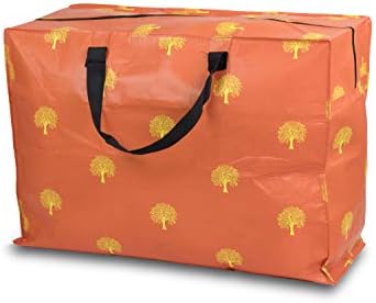 Sorti Enormous Jumbo XL Clothing Toys Home Laundry Storage Bag Made From Recycled Material. Really Big Extra Deep Massive Blue Tree Pattern Bag. 128 Litres. 54 x 74 x 32 cm.