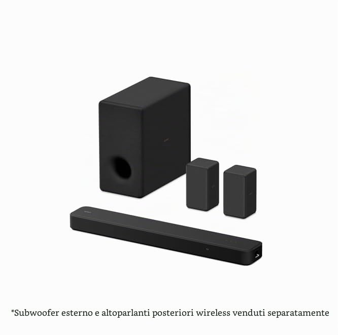 Sony HT-S2000 Soundbar Dolby Atmos a 3.1 canali piccola e compatta per TV con Bluetooth