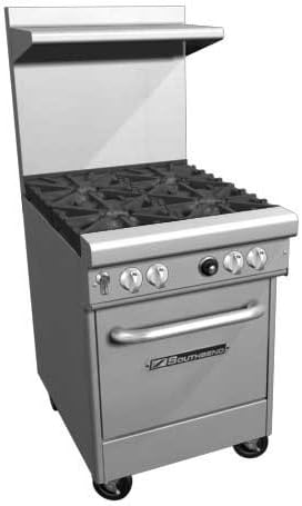 Southbend 4242E 24" Ultimate Restaurant Range Four Gas Burners (Wavy Grates) & Space Saver Oven