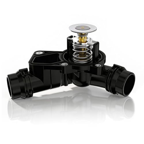 Engine Coolant Thermostat Housing Assembly with Sensor Compatible with BMW X3 X5 320i 325i 330i 525i 530i E39 E46, Replaces 1531437040 11537509227