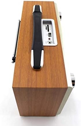 Top view of the Kemai MD-1702BT radio, showing the carrying handle and media ports.