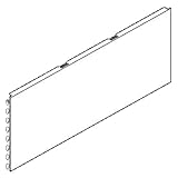  Tegometall Rückwand glatt, AM 100 H 10 cm