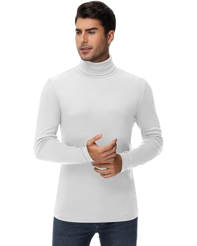 Huukeay 4 Pack Men's Turtleneck Shirts, Long Sleeve Casual Pullover Lightweight Slim Fit Knitted Sweaters Basic Soft Tops4
