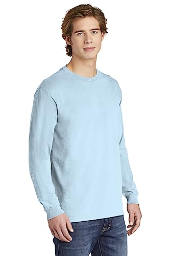 Image of Comfort Colors Ringspun Garment-Dyed Long-Sleeve T-Shirt (C6014)- CHAMBRAY, XL