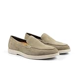 Silver Street London San Mauro Premium Suede Loafers Shoes for Men Extra Padded Breathable Mens Casual Shoes Comfortable Moccasins Slip On Men Flats, Taupe, UK 10