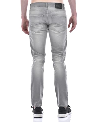Image of Numero Uno Men's Grey Low Rise Skinny Fit Sustainable Jeans