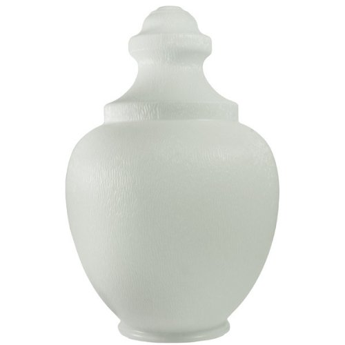 Image of White - UV Resistant Acrylic - Acorn Street Lamp Globe - 23 in. High - 8 in. Neck Exterior - American PLAS-L263
