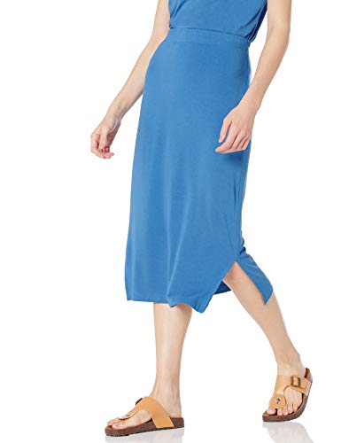 Image of Amazon Essentials Women's Pull-On Knit Midi Skirt with Elastic Waist, Stretchy (Available in Plus Size)