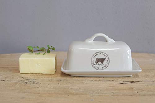 Creative Co-Op DA5366 Stoneware Butter Dish thumb #3