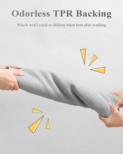 hicorfe Indoor Doormat,Front Back Door Mat Rubber Backing Non Slip Door Mats 20"x31.5" Absorbent Resist Dirt Entrance Doormat Inside Floor Mats for Entryway Washable Low-Profile(Silver Grey)