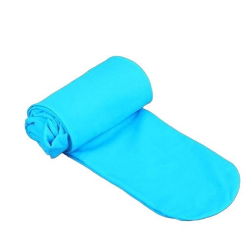 Candy Colors - Calcetines opacos con pies, medias delgadas para mujer, medias de maternidad, talla grande, azul celeste, Altoa única