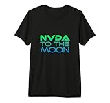 NVDA to The Moon Tee Merch - NVDA Stock and Investor Design Premium Tri-Blend T-Shirt