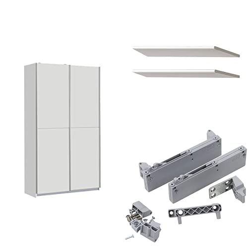 Forte Ohio Mehrweckschrank, weiß, Bx H xT: 120 x 190,50 x 42 cm + 2 x...