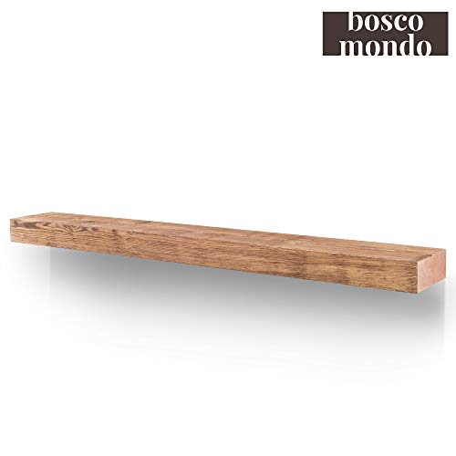 BoscoMondo Rustic Fireplace Mantel Floating Shelf - 66'' X 7'' X 3'' Solid