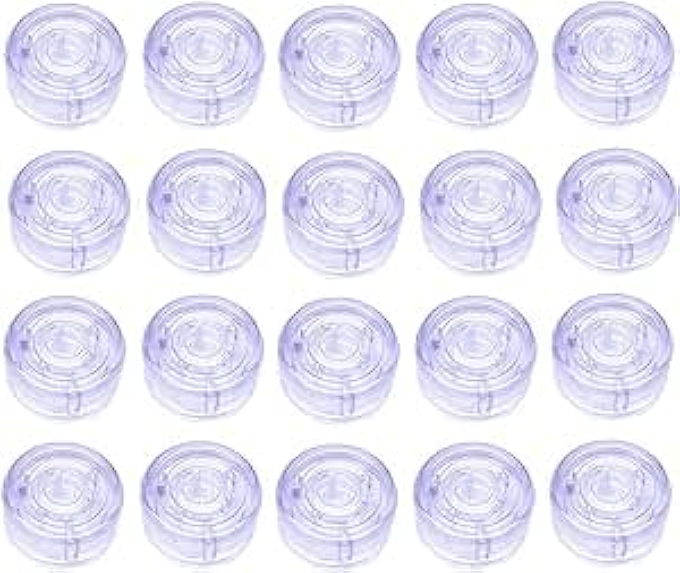 吉他效果踏板保护盖 20个装 透明塑料踏板开关顶端保护套