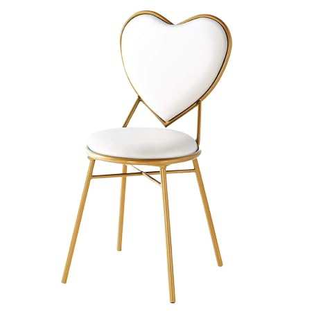Silla de maquillaje de cuero blanco YangRy de 47cm con acabado de alta calidad para manicura