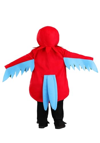 Disfraz de loro para niños con capucha y cubrebotas miniatura 3