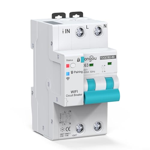 Interruptor doméstico 63A WiFi para automatizar el cuadro eléctrico y vigilar el consumo