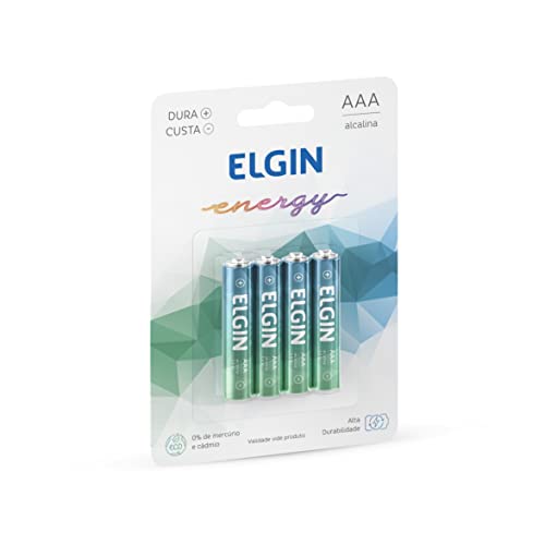 Pilha Alcalina AAA Elgin Caixa com 10 Cartelas de 4 unidades Palito