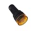 24V LED Signal and Buzzer Indicator M22 Panel Mount AC/DC - Yellow