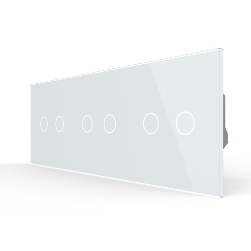 Interruptor de luz con sensor táctil LIVOLO y enchufes incorporados USB RJ45 Bluetooth altavoces de vidrio interruptores de pared combinaciones múltiples aletas de vidrio (3x interruptor de persiana