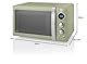 Swan Retro SM22030GNEU Digital Mikrowelle 20L, 5 Leistungsstufen, Auftaufunktion, 60 Minuten Timer, Tür mit Spiegeleffekt, 27cm Drehteller, Vintage Design, Grün, 800W