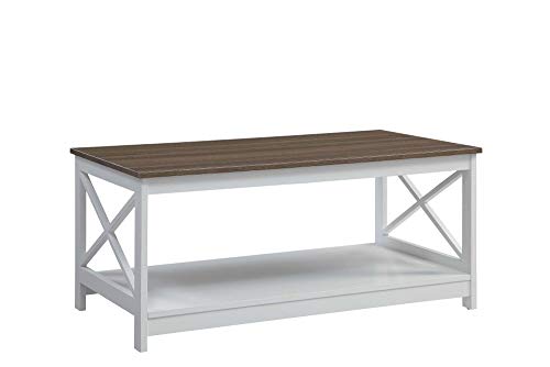 Convenience Concepts Oxford Coffee Table, Driftwood / White