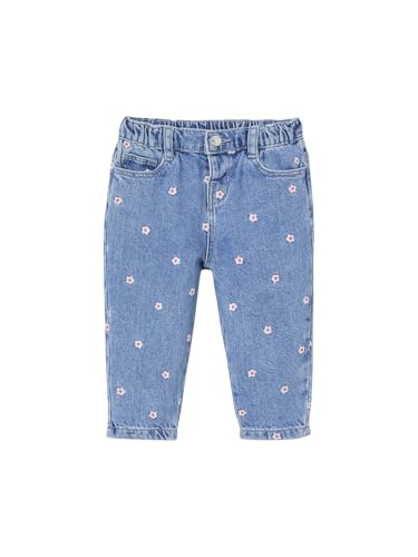 Vertbaudet Baby Mom-Jeans mit Stickerei Blue Stone 62