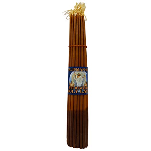 33 Natural Beeswax Taper Candles 9" Tall Blessed Church Jerusalem Holy Land Candles