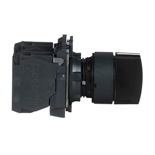Bouton tournant 3 positions fixes XB5AD33 pour commander un circuit électrique Ø22