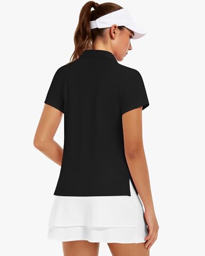 Stelle Women's V Neck Golf Polo Shirts UPF 50+ Short Sleeve Tennis Shirt Collared Workout Tops Quick Dry4