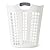 Gracious Living Laundry Basket, Easy Carry Flex Collapsible Hamper, 87.5 Liters, White - Large Plastic Clothes Storage Organizer for Home, Bathroom, and Bedroom